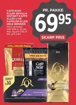 MENY Café Noir, Gevalia eller L'OR (kaffe) tilbud