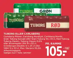 MENY Tuborg eller Carlsberg (ølpakke) tilbud