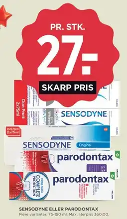 MENY Sensodyne eller Parodontax tilbud