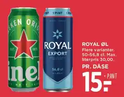 MENY Royal Øl tilbud