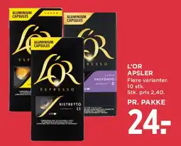 MENY L'OR espresso kapsler tilbud