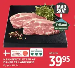 MENY Nakkekoteletter af dansk frilandsgris tilbud