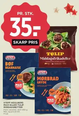 MENY Steff Houlberg Maxi eller Tulip Middagsretter tilbud