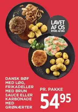 MENY Dansk bøf / Frikadeller / Karbonade (pr. pakke) tilbud