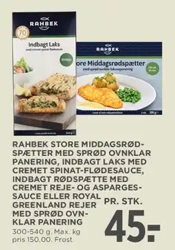 MENY Rahbek store middagsrødspætter / indbagt laks tilbud