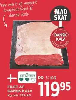 MENY Filet af dansk kalv tilbud