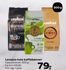 Kvickly Lavazza hele kaffebønner tilbud