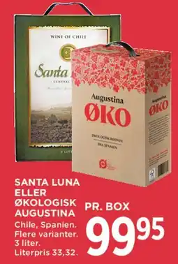 MENY Santa Luna eller Økologisk Augustina (box) tilbud