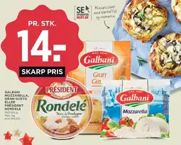 MENY Galbani Mozzarella / Gran Gusto eller Président Rondelé tilbud