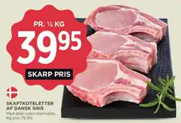 MENY Skaftkoteletter af dansk gris tilbud