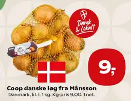 Kvickly Coop danske løg fra Månsson tilbud