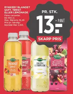 MENY Rynkeby Blandet Saft, Tørst eller Lemonade tilbud