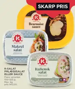MENY K-Salat pålægssalat eller sauce tilbud
