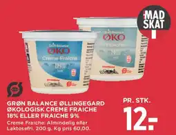 MENY Grøn Balance Øllingegaard Økologisk Creme Fraiche tilbud