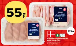 Kvickly Coop kyllingebrystfilet eller inderfilet tilbud