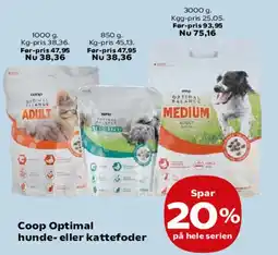 SuperBrugsen Coop Optimal hunde- eller kattefoder tilbud