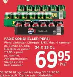 MENY FAXE KONDI ELLER PEPSI tilbud