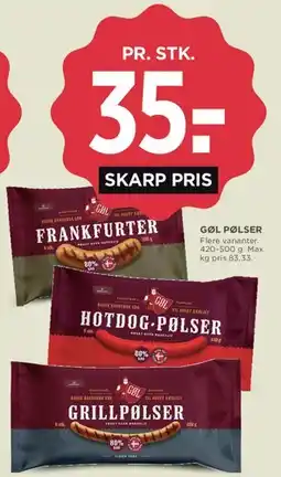 MENY Pølser (flere varianter) tilbud