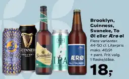 Kvickly Brooklyn, Guinness, Svaneke, To Øl eller Ærø øl tilbud