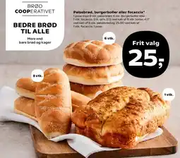 Kvickly Pølsebrød, burgerboller eller focaccia tilbud