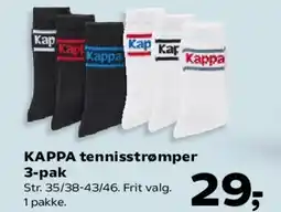 Kvickly KAPPA tennisstrømper 3-pak tilbud