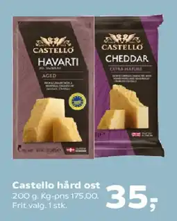Kvickly Castello hård ost tilbud