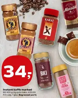 Kvickly Instant kaffe marked tilbud