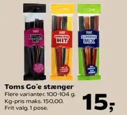 Kvickly Toms Go'e stænger tilbud