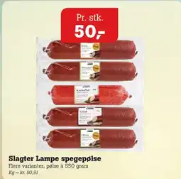 Poetzsch Padborg Slagter Lampe spegepølse tilbud