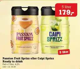 Poetzsch Padborg Passion Fruit Sprizz eller Caipi Sprizz Ready to drink tilbud