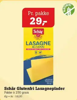 Poetzsch Padborg Schär Glutenfri Lasagneplader tilbud