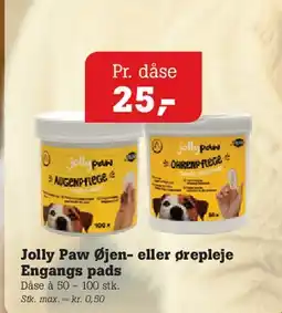 Poetzsch Padborg Jolly Paw øjen- eller ørepleje Engangs pads tilbud