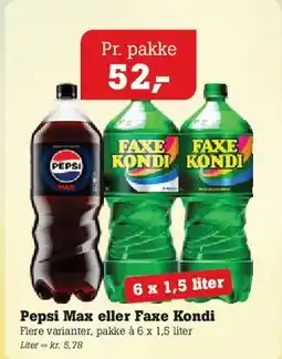 Poetzsch Padborg Pepsi Max eller Faxe Kondi tilbud