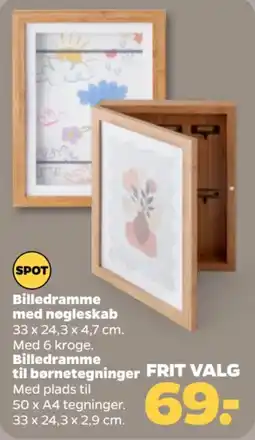 Netto Spot billedramme med nøgleskab tilbud
