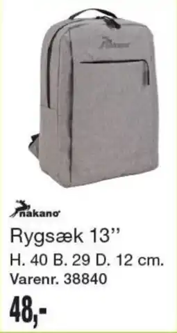 Harald Nyborg nakano Rygsæk 13" tilbud