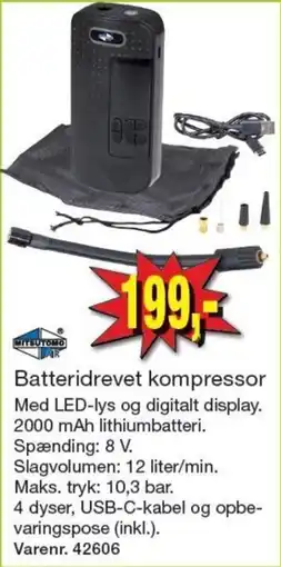 Harald Nyborg Mitsutomo Air Batteridrevet kompressor tilbud