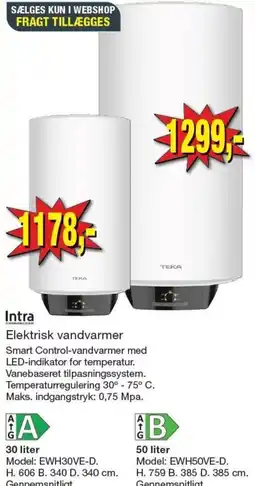 Harald Nyborg Teka Intra Elektrisk vandvarmer tilbud