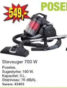 Harald Nyborg Poseløs Støvsuger 700 W tilbud
