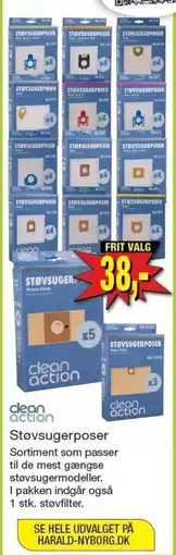 Harald Nyborg clean action Støvsugerposer tilbud