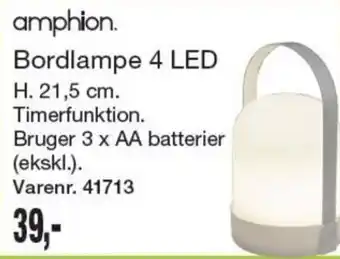 Amphion bordlampe 4 led