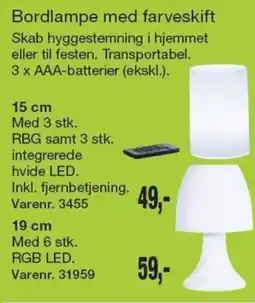 Harald Nyborg Bordlampe med farveskift tilbud