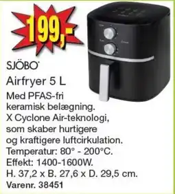 Harald Nyborg Sjöbo Airfryer 5 L tilbud