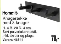 Harald Nyborg Home>it Knagerække med 3 knager tilbud