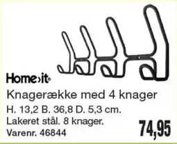 Harald Nyborg Homeit Knagerække med 4 knager tilbud