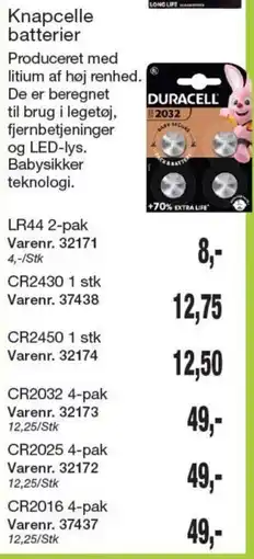 Harald Nyborg Duracell knapcelle batterier tilbud
