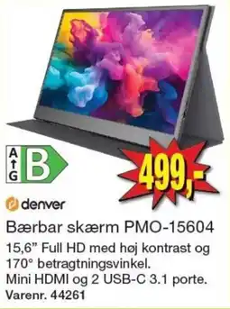 Harald Nyborg denver Bærbar skærm PMO-15604 tilbud