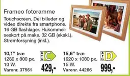 Harald Nyborg Frameo fotoramme 10,1" træ tilbud