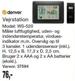 Harald Nyborg Denver Vejrstation WS-520 tilbud