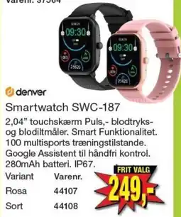 Harald Nyborg denver smartwatch swc-187 tilbud