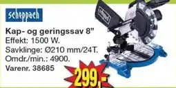 Harald Nyborg Scheppach kap- og geringssav 8" tilbud